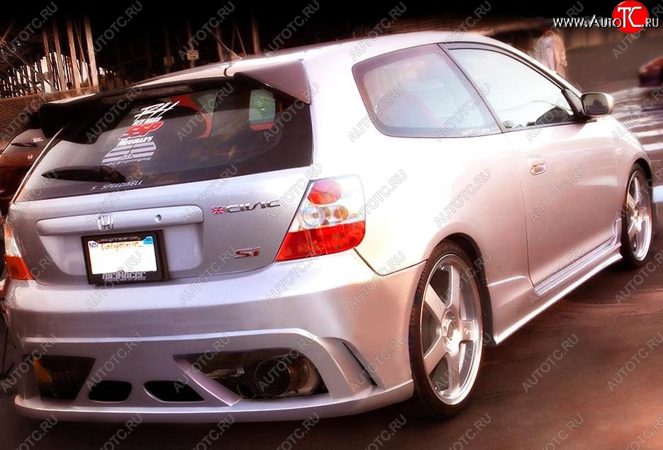 23 969 р. Задний бампер R1 Honda Civic ES седан дорестайлинг (2000-2003)  с доставкой в г. Керчь