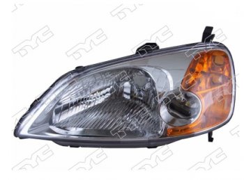 Левая фара (евросвет) TYC Honda Civic  ES (2000-2003) седан дорестайлинг