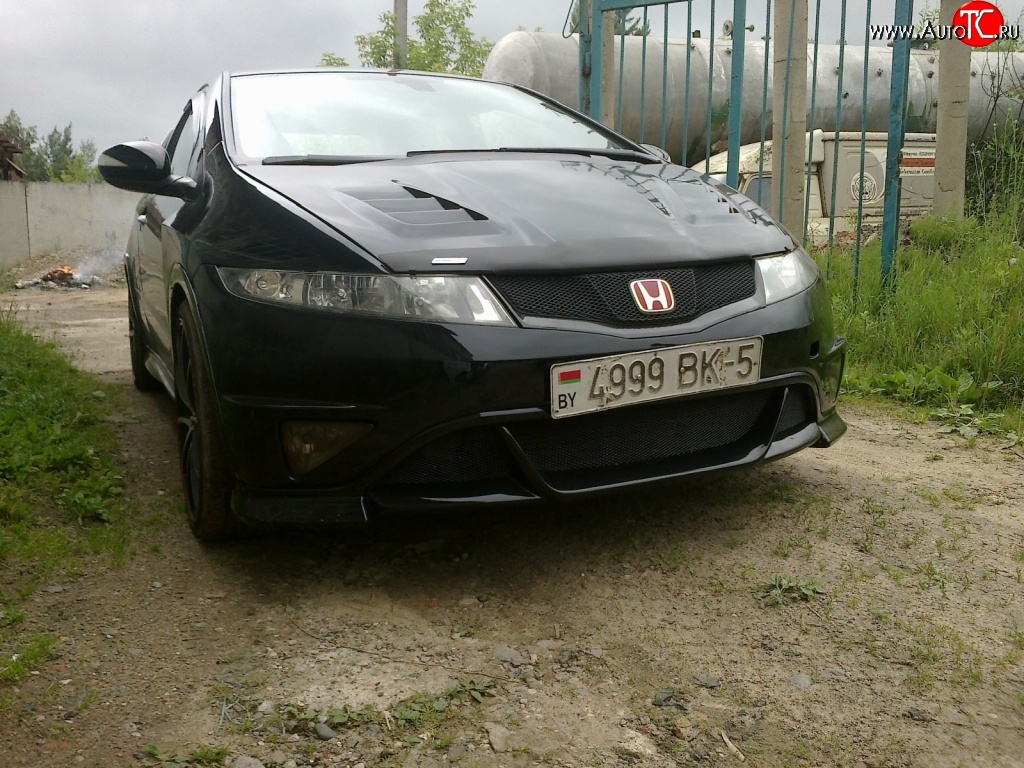 12 899 р. Пластиковый капот Sport Honda Civic FK,FN хэтчбэк 5 дв. дорестайлинг (2005-2008)  с доставкой в г. Керчь