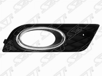 Левая рамка противотуманной фары SAT (с хром ободком) Honda Civic  FB (2011-2016) седан