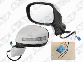 Левое боковое зеркало заднего вида SAT (указатель поворота, 7 контактов) Honda Civic  FB (2011-2016) седан