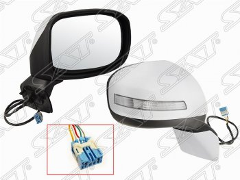 Правое боковое зеркало заднего вида SAT (регулировка, поворот, 5 контактов) Honda Civic  FB (2011-2016) седан