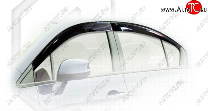 2 159 р. Дефлектора окон CA-Plastiс  Honda Civic  FB (2011-2016) седан (Classic полупрозрачный, Без хром.молдинга, Крепление только на скотч)  с доставкой в г. Керчь