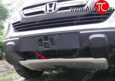 10 349 р. Накладка на передний бампер CT Honda CR-V RE1,RE2,RE3,RE4,RE5,RE7 рестайлинг (2009-2012) (Неокрашенная)  с доставкой в г. Керчь