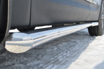 23 799 р. Защита порогов из круглой трубы диаметром 76 мм SLITKOFF v1  Honda CR-V  RE1,RE2,RE3,RE4,RE5,RE7 (2007-2010) дорестайлинг  с доставкой в г. Керчь. Увеличить фотографию 3