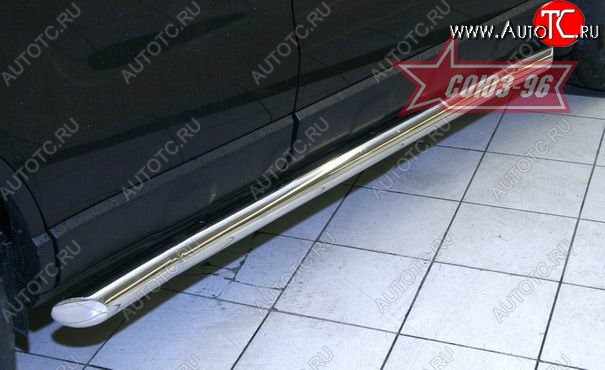 2 564 р. Защита порогов Souz-96 (d76) Honda CR-V RE1,RE2,RE3,RE4,RE5,RE7 рестайлинг (2009-2012)  с доставкой в г. Керчь
