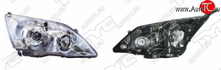 15 449 р. Правая фара передняя TYC Honda CR-V RE1,RE2,RE3,RE4,RE5,RE7 рестайлинг (2009-2012) (с электрокорректором, не ксенон (Евросвет))  с доставкой в г. Керчь