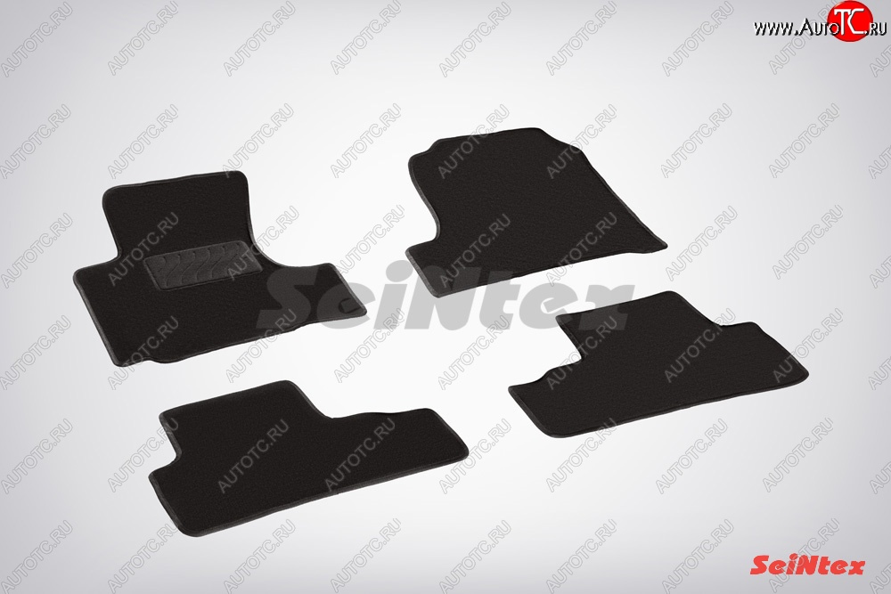 3 299 р. Комплект ворсовых ковриков в салон LUX Seintex  Honda CR-V  RE1,RE2,RE3,RE4,RE5,RE7 (2007-2012) дорестайлинг, рестайлинг (Чёрный)  с доставкой в г. Керчь