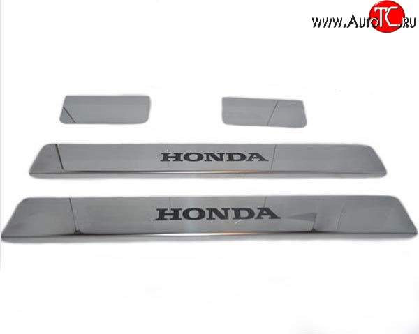 1 129 р. Накладки на порожки автомобиля M-VRS (нанесение надписи методом окраски) Honda CR-V RE1,RE2,RE3,RE4,RE5,RE7 дорестайлинг (2007-2010)  с доставкой в г. Керчь