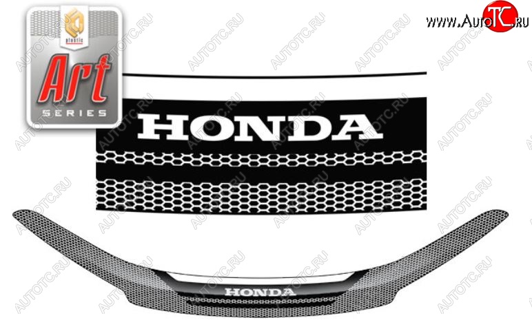 2 159 р. Дефлектор капота CA-Plastiс  Honda CR-V  RM1,RM3,RM4 (2012-2015) дорестайлинг (Серия Art белая)  с доставкой в г. Керчь