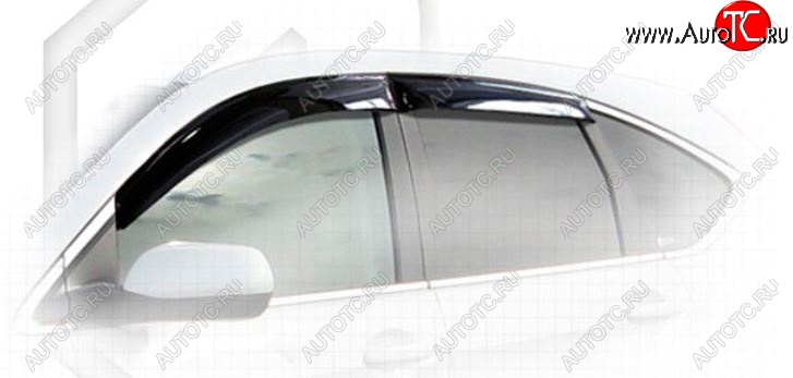 2 199 р. Дефлектора окон CA-Plastiс Honda CR-V RM1,RM3,RM4 дорестайлинг (2012-2015) (Classic полупрозрачный, Без хром.молдинга)  с доставкой в г. Керчь