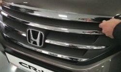 2 999 р. Накладка на капот СТ Honda CR-V RM1,RM3,RM4 дорестайлинг (2012-2015)  с доставкой в г. Керчь. Увеличить фотографию 2