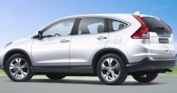 2 149 р. Накладки на внешние ручки дверей СТ Honda CR-V RM1,RM3,RM4 дорестайлинг (2012-2015) (Неокрашенные)  с доставкой в г. Керчь. Увеличить фотографию 3