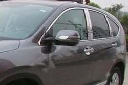 2 149 р. Накладки под ручки дверей (мыльницы) СТ Honda CR-V RM1,RM3,RM4 дорестайлинг (2012-2015) (Неокрашенные)  с доставкой в г. Керчь. Увеличить фотографию 2