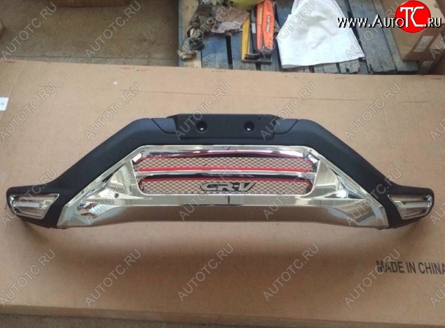 32 399 р. Накладка на передний бампер CT v2 Honda CR-V RM1,RM3,RM4 дорестайлинг (2012-2015) (Неокрашенная)  с доставкой в г. Керчь