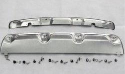 9 749 р. Накладка на задний бампер CT Honda CR-V RM1,RM3,RM4 дорестайлинг (2012-2015) (Неокрашенная)  с доставкой в г. Керчь. Увеличить фотографию 3