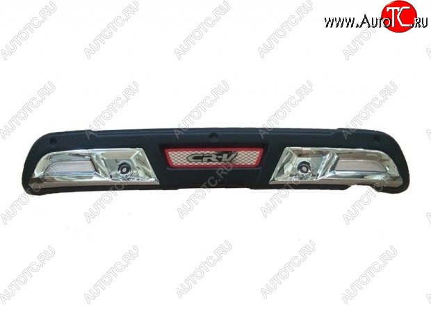 32 399 р. Накладка на задний бампер CT v2 Honda CR-V RM1,RM3,RM4 дорестайлинг (2012-2015) (Неокрашенная)  с доставкой в г. Керчь