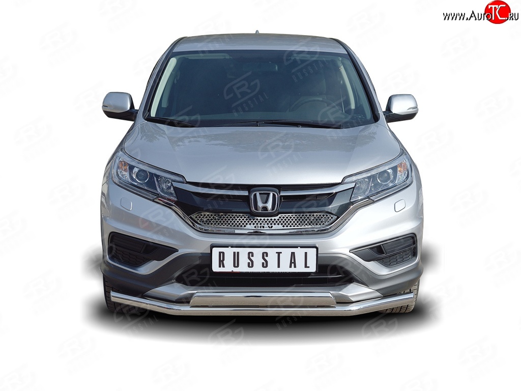 2 899 р. Решётка радиатора (рестайлинг) Russtal Honda CR-V RM1,RM3,RM4 дорестайлинг (2012-2015) (Неокрашенная)  с доставкой в г. Керчь