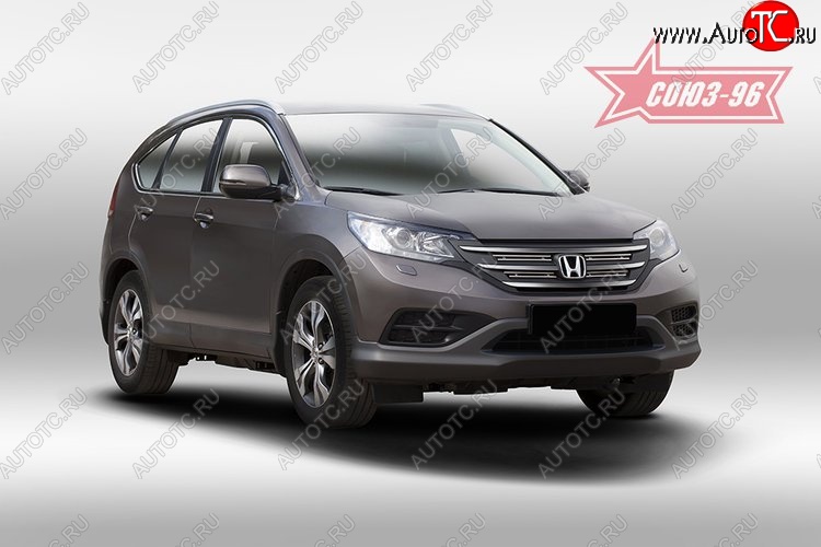251 р. Декоративные элементы решетки радиатора Souz-96 (d10) Honda CR-V RM1,RM3,RM4 дорестайлинг (2012-2015)  с доставкой в г. Керчь