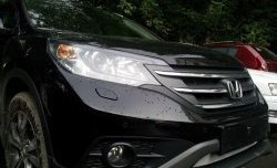 1 469 р. Сетка на бампер (2.0) Russtal (черная) Honda CR-V RM1,RM3,RM4 дорестайлинг (2012-2015)  с доставкой в г. Керчь. Увеличить фотографию 2
