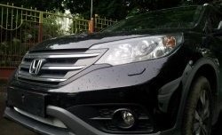 1 539 р. Сетка на бампер (2.0) Russtal (хром) Honda CR-V RM1,RM3,RM4 дорестайлинг (2012-2015)  с доставкой в г. Керчь. Увеличить фотографию 6