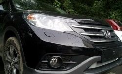 1 539 р. Сетка на бампер (2.0) Russtal (хром) Honda CR-V RM1,RM3,RM4 дорестайлинг (2012-2015)  с доставкой в г. Керчь. Увеличить фотографию 8