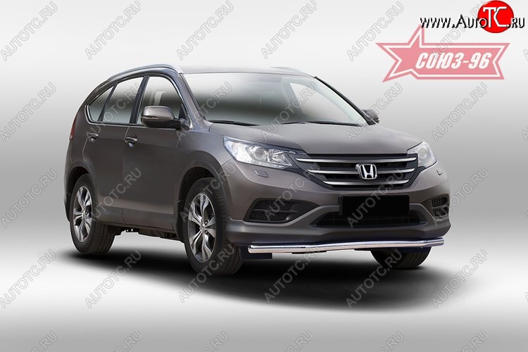 12 059 р. Защита переднего бампера одинарная Souz-96 (d60) Honda CR-V RM1,RM3,RM4 дорестайлинг (2012-2015)  с доставкой в г. Керчь