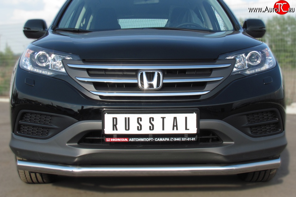 15 249 р. Одинарная защита переднего бампера диаметром 63 мм SLITKOFF  Honda CR-V  RM1,RM3,RM4 (2012-2015) дорестайлинг  с доставкой в г. Керчь