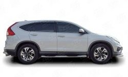 83 999 р. Защита порогов с пластиковыми вставками для ног из круглой трубы диаметром 76 мм (рестайлинг) Russtal Honda CR-V RM1,RM3,RM4 дорестайлинг (2012-2015) (Защита порогов с со скосами на торцах (вариант 1))  с доставкой в г. Керчь. Увеличить фотографию 3