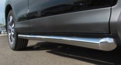 76 999 р. Защита порогов из круглой трубы диаметром 63 мм Russtal Honda CR-V RM1,RM3,RM4 дорестайлинг (2012-2015) (Защита порогов с со скосами на торцах (вариант 1))  с доставкой в г. Керчь. Увеличить фотографию 3