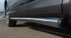 76 999 р. Защита порогов из круглой трубы диаметром 63 мм Russtal Honda CR-V RM1,RM3,RM4 дорестайлинг (2012-2015) (Защита порогов с со скосами на торцах (вариант 1))  с доставкой в г. Керчь. Увеличить фотографию 7