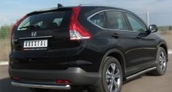 76 999 р. Защита порогов из круглой трубы диаметром 63 мм Russtal Honda CR-V RM1,RM3,RM4 дорестайлинг (2012-2015) (Защита порогов с со скосами на торцах (вариант 1))  с доставкой в г. Керчь. Увеличить фотографию 8