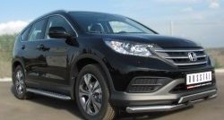 24 649 р. Широкая защита порогов SLITKOFF  Honda CR-V  RM1,RM3,RM4 (2012-2015) дорестайлинг  с доставкой в г. Керчь. Увеличить фотографию 2