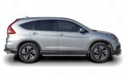 77 999 р. Широкая защита порогов Russtal Honda CR-V RM1,RM3,RM4 дорестайлинг (2012-2015) (Защита порогов с со скосами на торцах (вариант 1))  с доставкой в г. Керчь. Увеличить фотографию 2