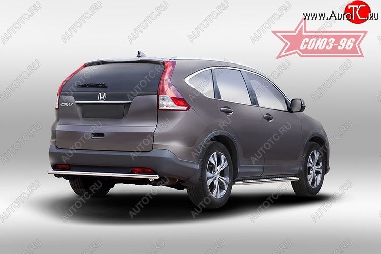8 819 р. Защита заднего бампера Souz-96 (d42) Honda CR-V RM1,RM3,RM4 дорестайлинг (2012-2015)  с доставкой в г. Керчь