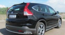18 299 р. Защита заднего бампера (Ø42 мм с уголками, нержавейка) SLITKOFF Honda CR-V RM1,RM3,RM4 дорестайлинг (2012-2015)  с доставкой в г. Керчь. Увеличить фотографию 4