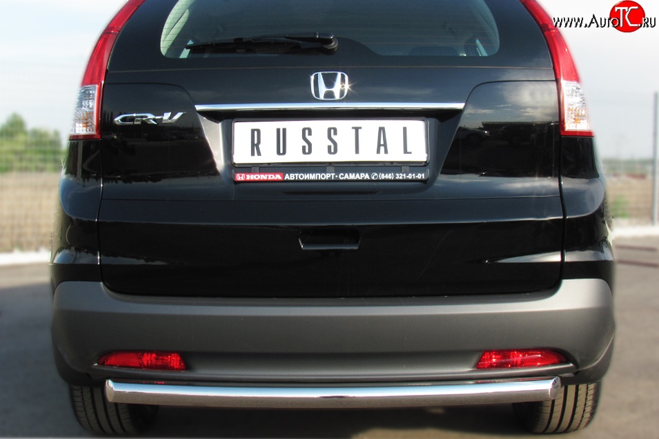 13 449 р. Одинарная защита заднего бампера из трубы диаметром 63 мм SLITKOFF  Honda CR-V  RM1,RM3,RM4 (2012-2015) дорестайлинг  с доставкой в г. Керчь