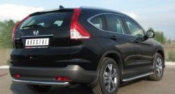 13 449 р. Одинарная защита заднего бампера из трубы диаметром 63 мм SLITKOFF  Honda CR-V  RM1,RM3,RM4 (2012-2015) дорестайлинг  с доставкой в г. Керчь. Увеличить фотографию 4