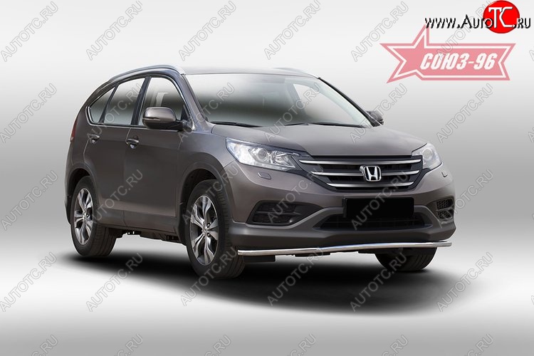 11 384 р. Защита переднего бампера одинарная Souz-96 (d42) Honda CR-V RM1,RM3,RM4 дорестайлинг (2012-2015)  с доставкой в г. Керчь