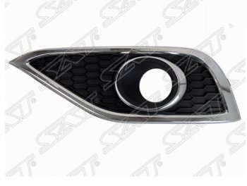 Левая оправа противотуманной фары SAT (хром) Honda CR-V  RM1,RM3,RM4 (2012-2015) дорестайлинг