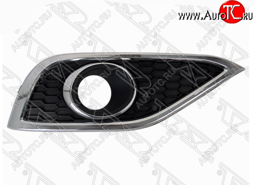 1 199 р. Правая оправа противотуманной фары SAT (хром)  Honda CR-V  RM1,RM3,RM4 (2012-2015) дорестайлинг  с доставкой в г. Керчь