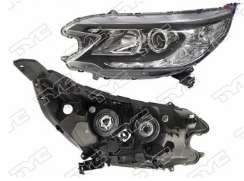 Левая фара передняя TYC Honda CR-V  RM1,RM3,RM4 (2012-2015) дорестайлинг (галоген, с электрокорректором)