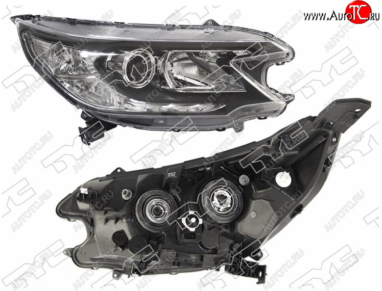 6 649 р. Правая фара передняя TYC  Honda CR-V  RM1,RM3,RM4 (2012-2015) дорестайлинг (Галоген, с электрокорректором)  с доставкой в г. Керчь