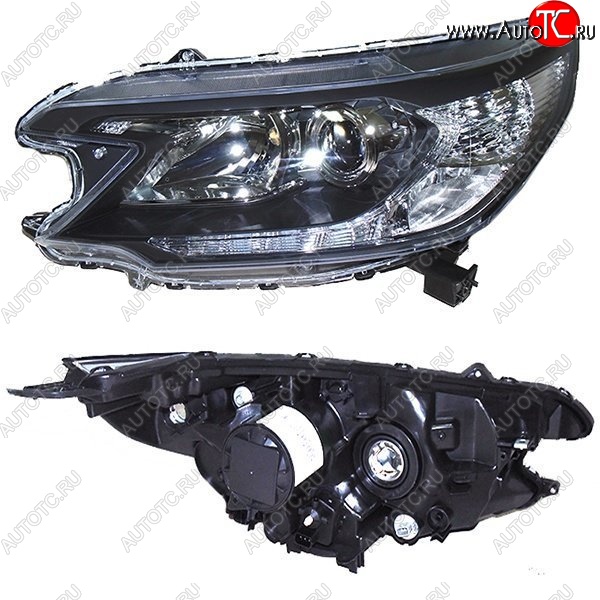 6 499 р. Левая фара SAT Honda CR-V RM1,RM3,RM4 дорестайлинг (2012-2015) (Под ксенон, с электрокорректором)  с доставкой в г. Керчь