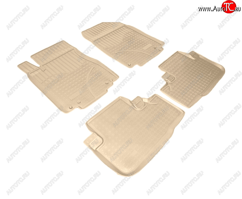 3 499 р. Коврики салона Norplast Unidec Honda CR-V RM1,RM3,RM4 рестайлинг (2014-2018) (Цвет: бежевый)  с доставкой в г. Керчь