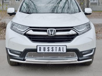 1 799 р. Решетка радиатора Russtal (лист) Honda CR-V RW,RT дорестайлинг (2016-2020) (Неокрашенная)  с доставкой в г. Керчь. Увеличить фотографию 3