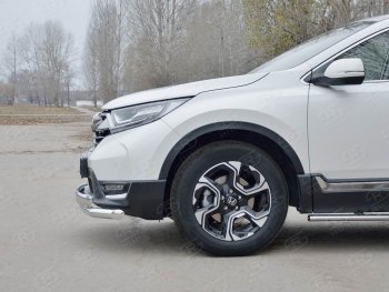 16 399 р. Защита переднего бампера (2 трубыØ63 и 75х42 мм, нержавейка) Russtal Honda CR-V RW,RT дорестайлинг (2016-2020)  с доставкой в г. Керчь. Увеличить фотографию 4