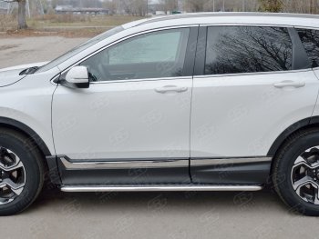 22 999 р. Широкая защита порогов SLITKOFF v2  Honda CR-V  RW,RT (2016-2020) дорестайлинг  с доставкой в г. Керчь. Увеличить фотографию 2