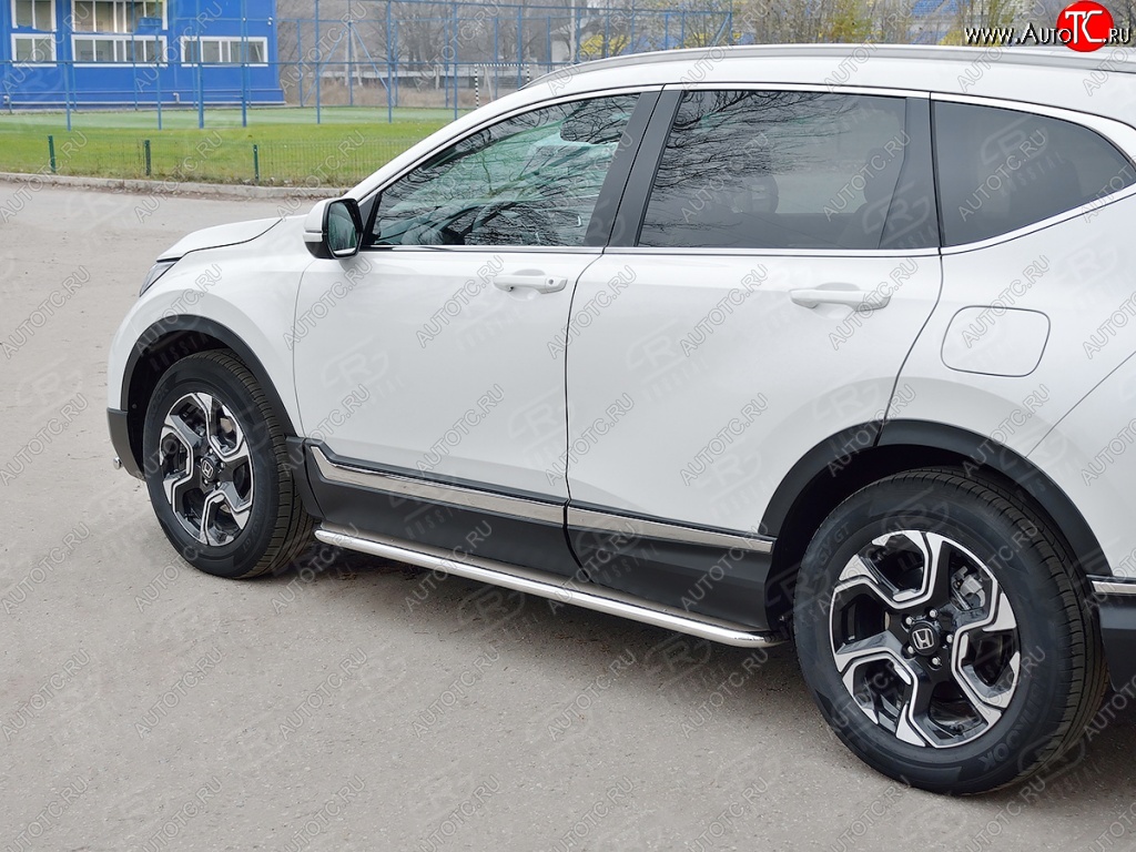 35 549 р. Широкая защита порогов SLITKOFF v3  Honda CR-V  RW,RT (2016-2020) дорестайлинг  с доставкой в г. Керчь