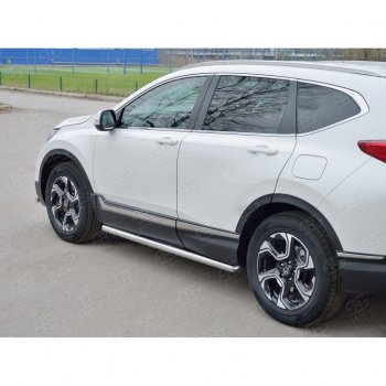 19 999 р. Защита порогов из круглой трубы диаметром 63 мм SLITKOFF v3 Honda CR-V RW,RT дорестайлинг (2016-2020)  с доставкой в г. Керчь. Увеличить фотографию 3